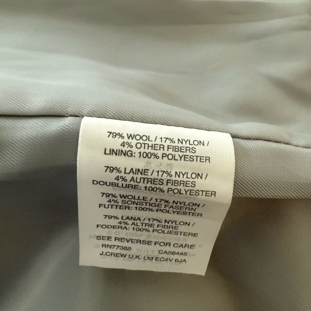 J. Crew Melton Wool Light Gray Jacket - Picture 6 of 7